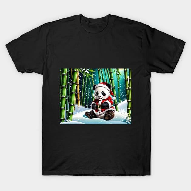 Santa Baby Panda T-Shirt by rturnbow